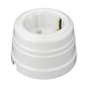 Ретро «Усадьба» Розетка пласт с з/к БЕЛЫЙ