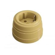 Ретро «Усадьба» Розетка пласт с з/к ПЕСОЧНОЕ ЗОЛОТО