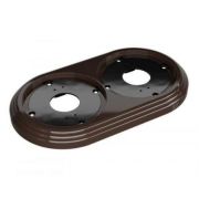 Ретро «Усадьба» Рамка 2-местная пласт КОРИЧНЕВЫЙ