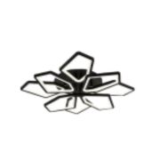 Светильник-люстра LI8463/4+4, черная, 192W, 650*120 мм