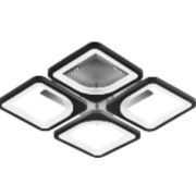 Светильник-люстра MX10005/4B, черная, 88W, LM2000, 355*355*75 мм