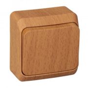 Выключатель ОУ 1-кл Этюд BA10-001T бук