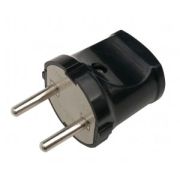 Вилка ASD/InHome прямая б/з 10А черная 9032