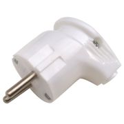 Вилка ASD/InHome угловая с/з 16А белая 0558