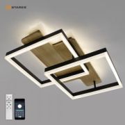 Cветильник-люстра Estares WOODY 2S 85W (8500lm) 2K-4K-6K 500x430x135 пульт ДУ черн./деревIP20