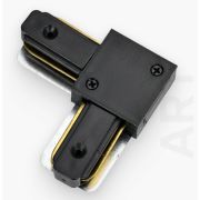 Трековый однофазный коннектор 220V L-образный черный 69*69 мм EKS