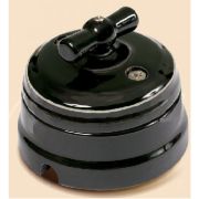 Ретро «МезонинЪ» Выкл фарфор 2 положения ЧЕРНЫЙ