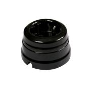 Ретро «МезонинЪ» Розетка фарфор с з/к ЧЕРНЫЙ