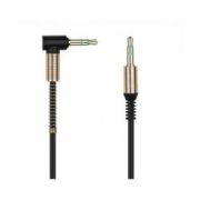 AUX кабель SmartBuy 3.5-3.5 мм (M-M), 1м, черн, с Г-образным наконечником