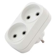 Разветвитель Универсал 2Т 2гн б/з 10А белый А202