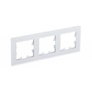 Рамка 3-м Атлас NATURE МАТОВОЕ СТЕКЛО БЕЛЫЙ (103)