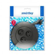 Удлинитель SMARTBUY 3гн 3м б/з 10А (ПВС 2*1) круглый черный