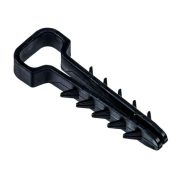 Дюбель-хомут 6х12 плоский черный (уп.100 шт) ИЭК