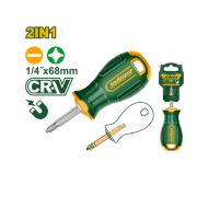 Отвертка 2 в 1 (+) PH2 и (-) SL6,5 68мм JADEVER JDSS45M1