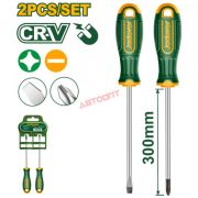 Набор отверток 2шт (SL6,5*300мм,PH2*300мм) CR-V JADEVER JDSS1402