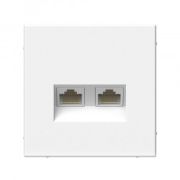 Розетка СУ 1-м ARTGALLERY (мех.) RJ-45 +RJ45 белый GAL000188