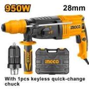 Перфоратор SDS+, 950Вт,2,5Дж,0-1100 об/м,0-4000 уд/м в КЕЙСЕ INGCO RGH9528-2 INDUSTRIAL