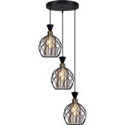 Люстра подвес Reluce 40W Е27*3 металл/стекло черный 03880-0.4-03 BK