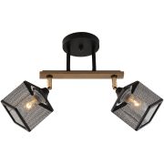 Светильник Reluce Е14 60W*2 металл черный/дерево 01591-3.3-02B BK+FGD+WOOD