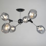 Светильник-люстра Reluce Е27 60W*6 черный/хром 04210-0.3-06 BK+CR