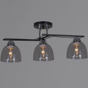 Светильник-люстра Reluce Е27 40W*3 черный/стекло 06098-0.3-03 BK+CR