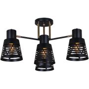 Светильник-люстра Reluce Е27 40W*4 металл черный 06074-3.3-04 BK+FG