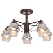 Светильник-люстра ILLUMICO Е27 40W*5 металл/стекло IL1303-5CPA-19 CF CR