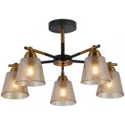 Светильник-люстра ILLUMICO Е27 60W*5 черный/золото IL8226-5COU-79 BK GD