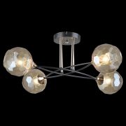 Светильник-люстра Reluce Е27 60W*4 металл/стекло черный 05060-0.3-04 COFFEE+FGD