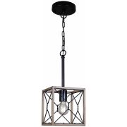 Люстра подвес ILLUMICO 40W Е27 металл черный/дерево IL1008-1P-05 BK WOOD