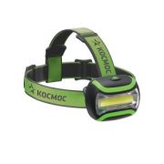 Фонарь Космос H3WCOBLED (3xR03) 3W налобный черный