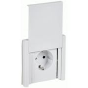 Розетка СУ 1-м 16А с/з с/ш с крышкой в/к IP44 белый FORTE&PIANO ИЭК