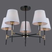 Светильник-люстра ILLUMICO Е14 40W*5 черный/белый текстиль IL0185-5CSQ-24 BK AB CASTOR