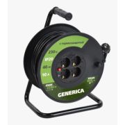 Удлинитель на катушке УК20 с т/з 4 места 2P+PE/40м ПВС 3х1,0мм2 GENERICA