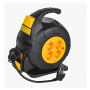 УК10 4 места с заземлением ПВС 3х1,5мм2 с автосмоткой кабеля 10м TWIST ИЭК