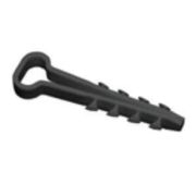 Дюбель-хомут 6х12 плоский черный (уп.50шт) EKF