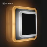 Бра LED Geometria Square 12W(900lm) 4K квадрат 185x55 матовый IP44