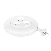 Удлинитель SMARTBUY 3гн 3м б/з 10А (ПВС 2*1) круглый белый