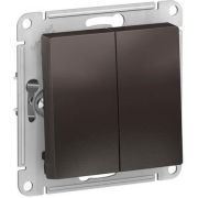 Выключатель СУ 2-кл Атлас (мех.) мокко (651)