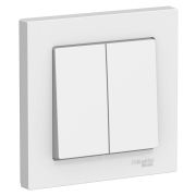 Выключатель СУ 2-кл Атлас белый (152)