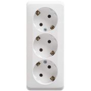 Розетка ОУ 3-м Этюд с/з 16А PA16-011B белый