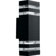 Светильник уличный/садовый 2x60W 230V E27 IP44 65x110x300 черный бра двуxсторон. DH0807 Feron