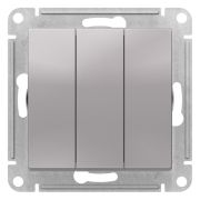 Выключатель СУ 3-кл Атлас (мех.) алюминий (331)