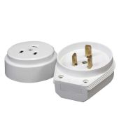 Разъем РШ-ВШ ОУ 32А 1ф Универсал белый