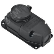 Колодка 1гн IP44 GENERICA каучук черная