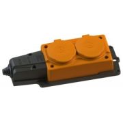 Колодка NE-AD 2гн с/з каучук IP44 (4112) оранжевая