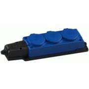 Колодка NE-AD 3гн с/з каучук IP44 (4143) синяя