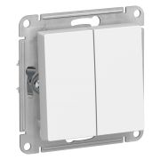 Выключатель СУ 2-кл Атлас (мех.) белый (151)