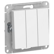 Выключатель СУ 3-кл Атлас (мех.) белый (131)