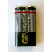 Батарейка солевая GP 6F22 SUPER CELL 1604S-B (крона)